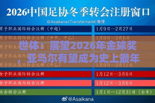 世体:展望2026年金球奖,亚马尔有望成为史上最年轻的金球先生 世体:展望2026年金球奖,亚马尔有望成为史上最年轻的金球先生